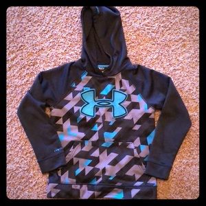 Under Armour hoodie YS Black/Aqua/grey